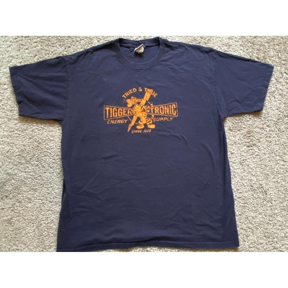 Disney Store Tigger Tronic T Shirt Large Distressed Tried & True Energy sku42